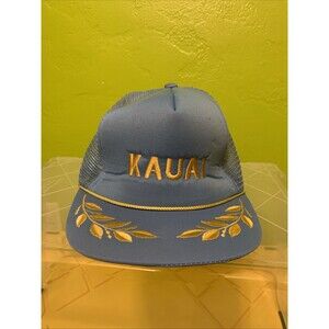 HAWAII Trucker Hat Baseball Cap Vintage SnapBack Hawaiian Headwear KAUAI